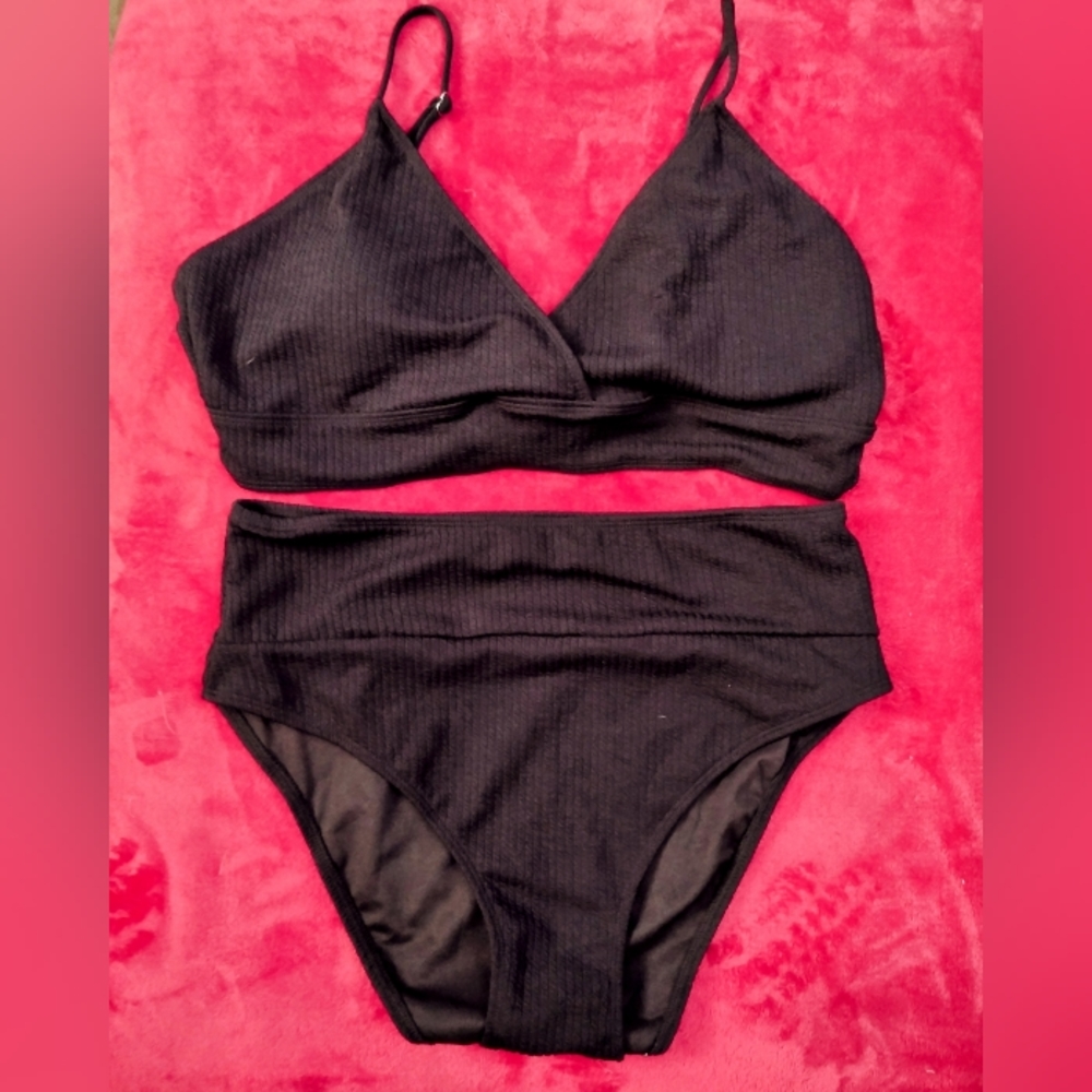 SHEIN Black High Waisted Bikini